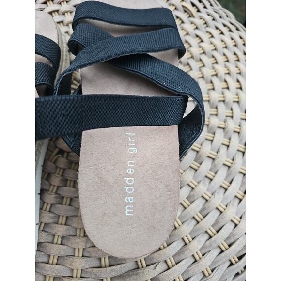 Madden Girl Lorra black espadrille flatform sandal Women’s 8.5 M - Picture 7 of 15